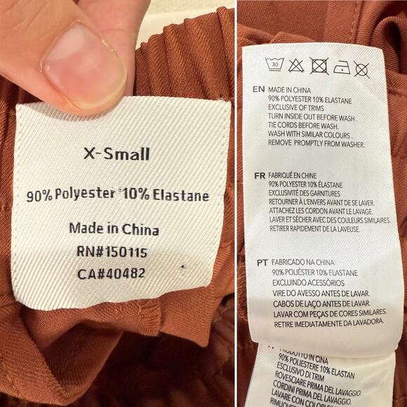 Varley Barket Woven Short Stretch Twill Mocha Biscuit Burnt Orange Extra Small - Picture 14 of 15